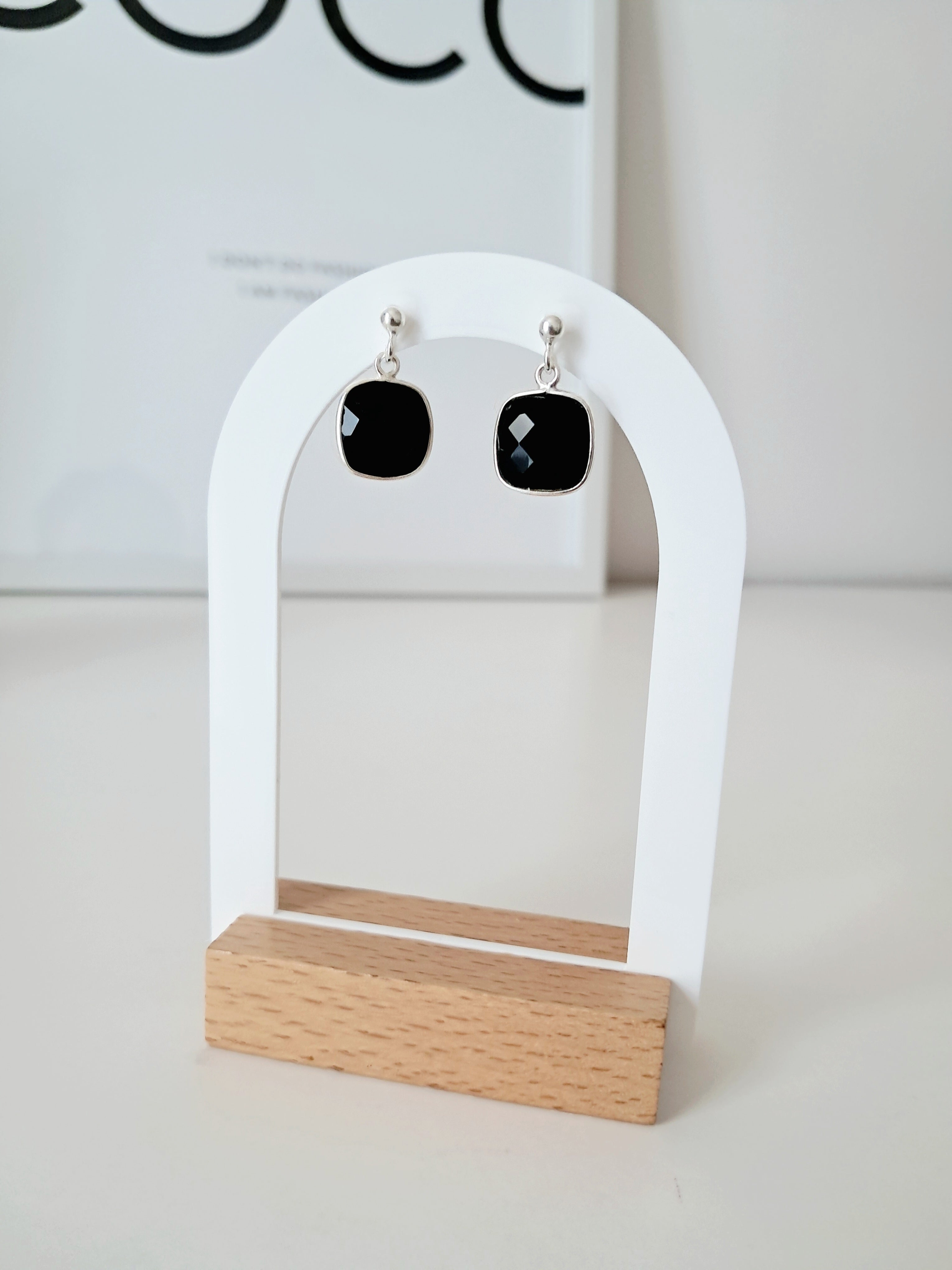 Boucles d'oreilles Soraya onyx noir