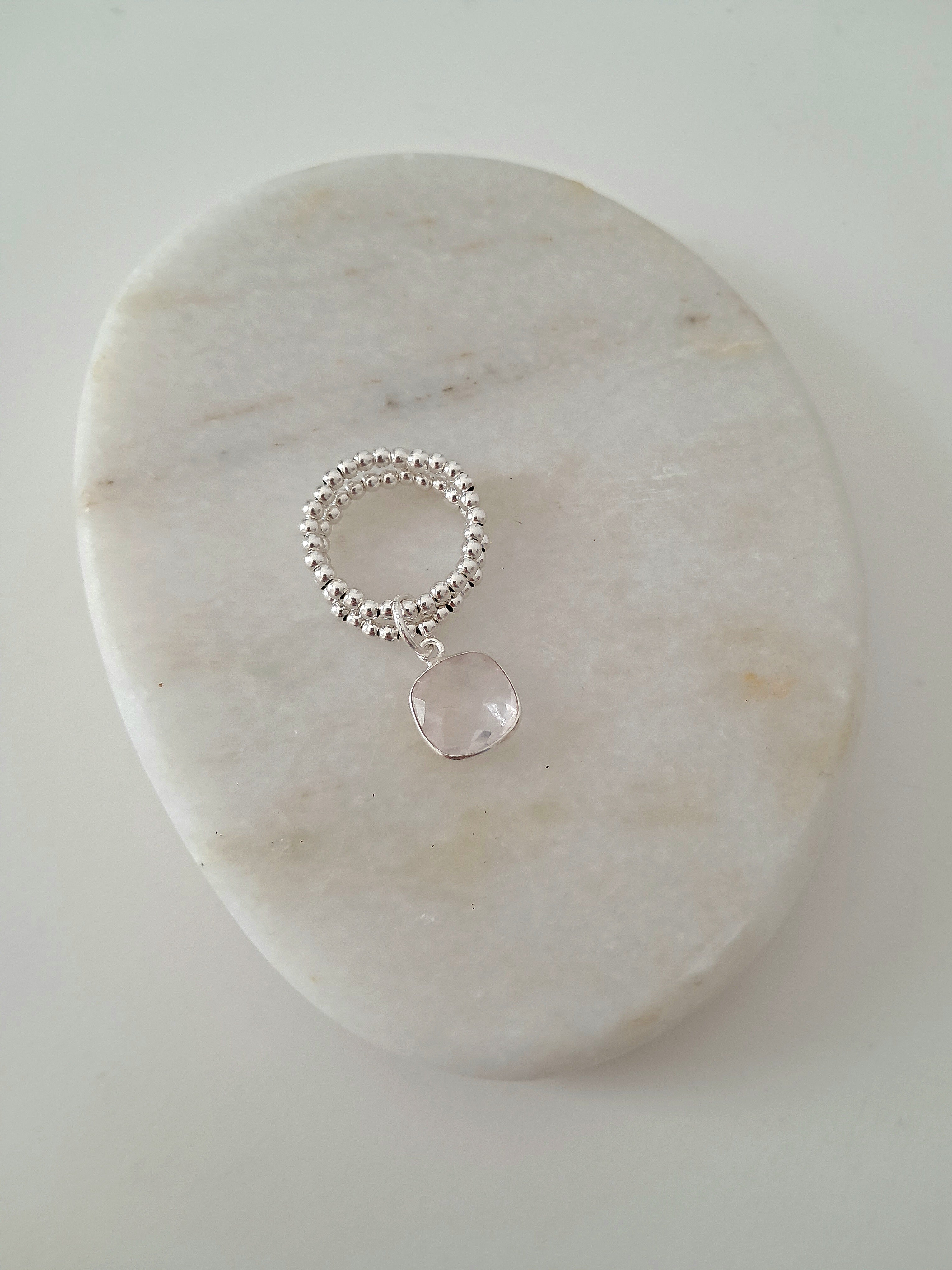 Bague Ines quartz rose