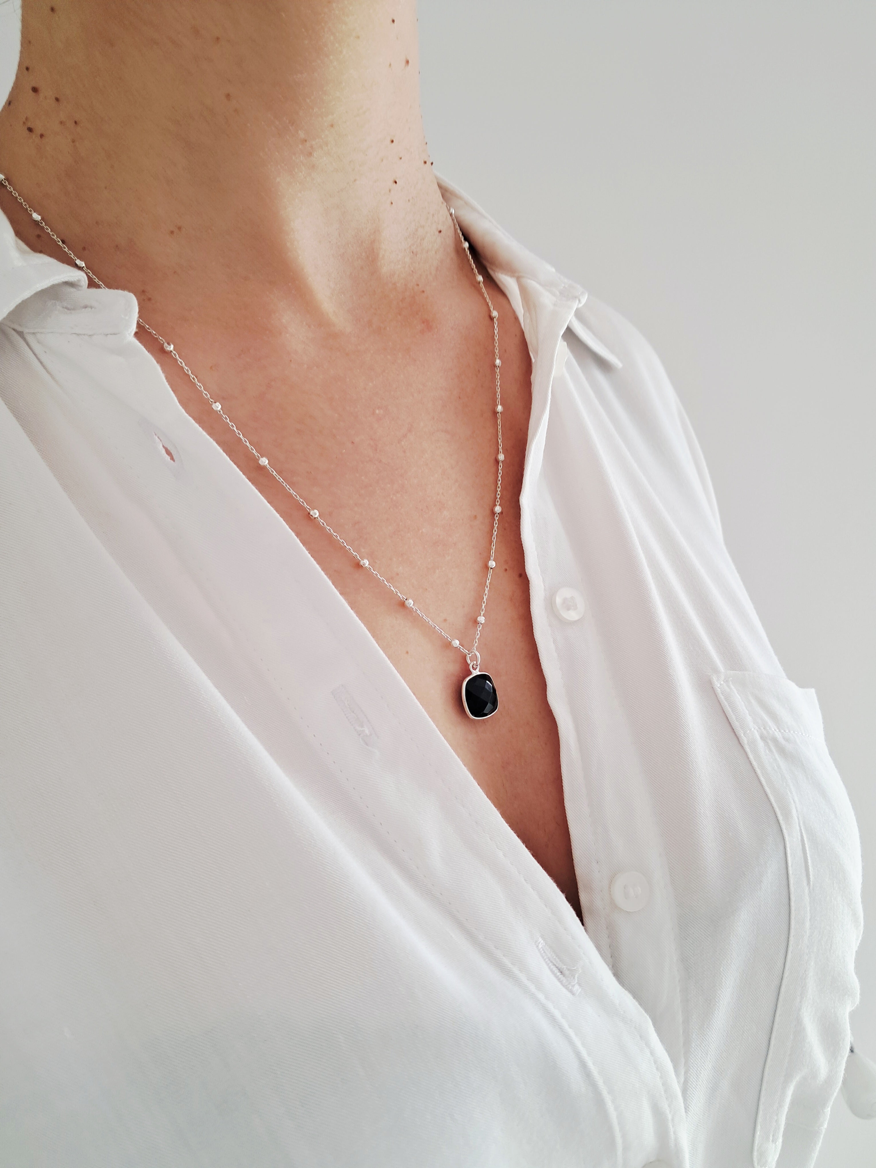 Collier Laëtitia onyx noir