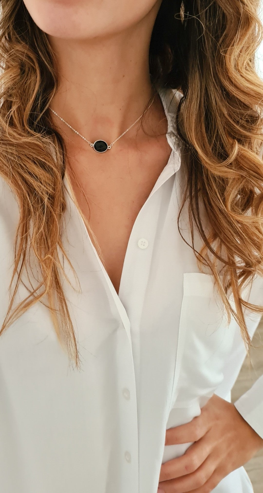 Collier Anaïs onyx noir