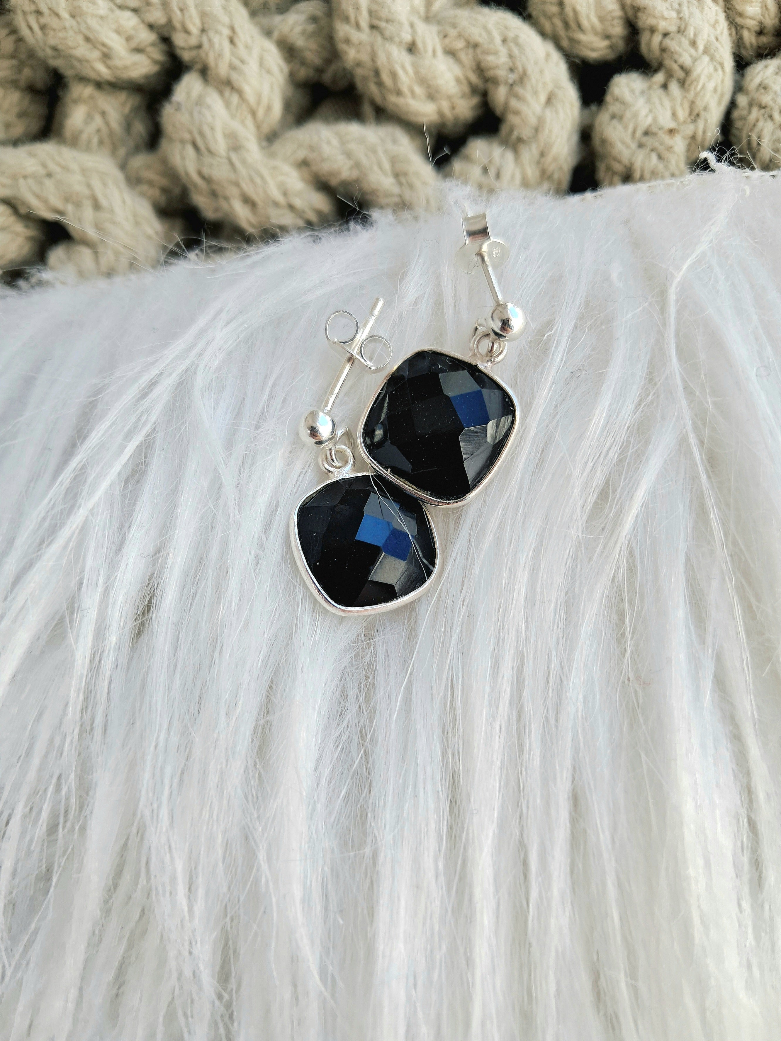 Boucles d'oreilles Soraya onyx noir